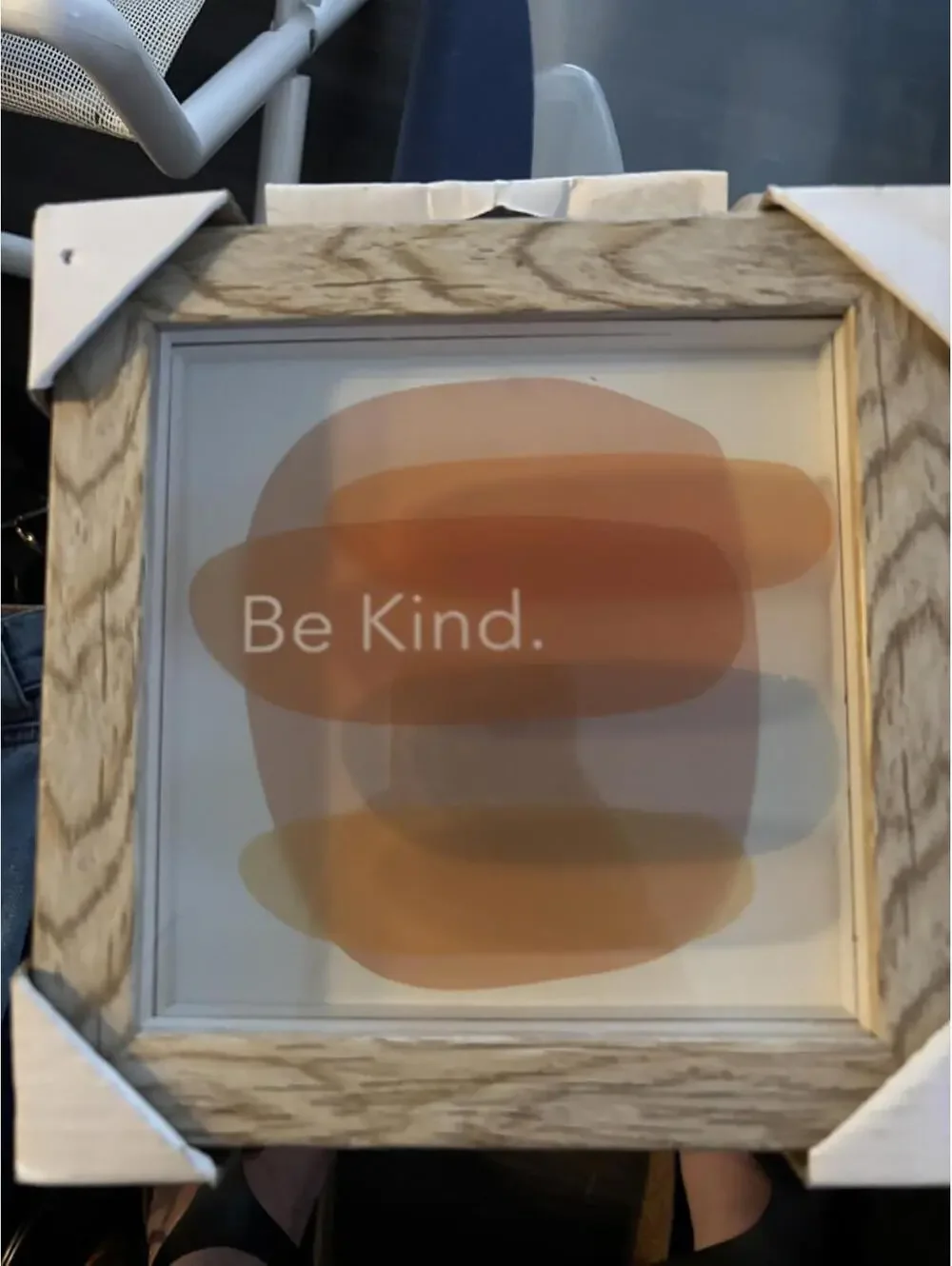 Hello Hola & Be Kind Layered Glass Wood Framed Wall Decor